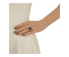 Rose Gold Vermeil Atlantis Flint Ring - Lapis - Monica Vinader