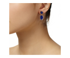 Rose Gold Vermeil Atlantis Cocktail Earrings - Lapis - Monica Vinader