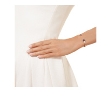 Rose Gold Vermeil Atlantis Thin Cuff - Lapis - Monica Vinader